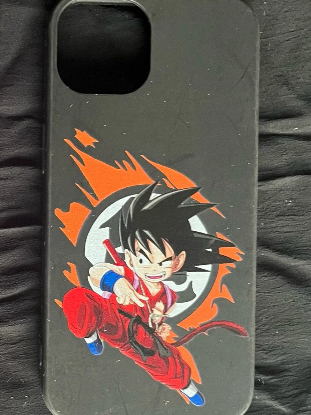Black Dragon Ball Z Character Phone Case for iPhone 11-14